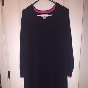 Navy plus size sweater dress